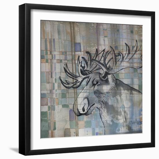 Moose, Just Moose-Zwart-Framed Giclee Print