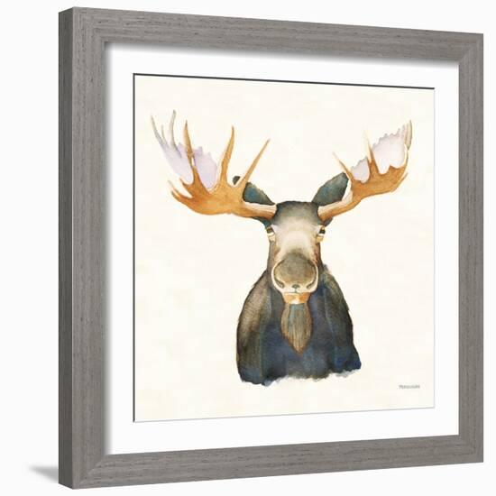 Moose on Cream-Kathy Ferguson-Framed Art Print