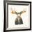 Moose on Cream-Kathy Ferguson-Framed Art Print