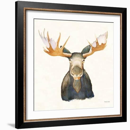 Moose on Cream-Kathy Ferguson-Framed Art Print