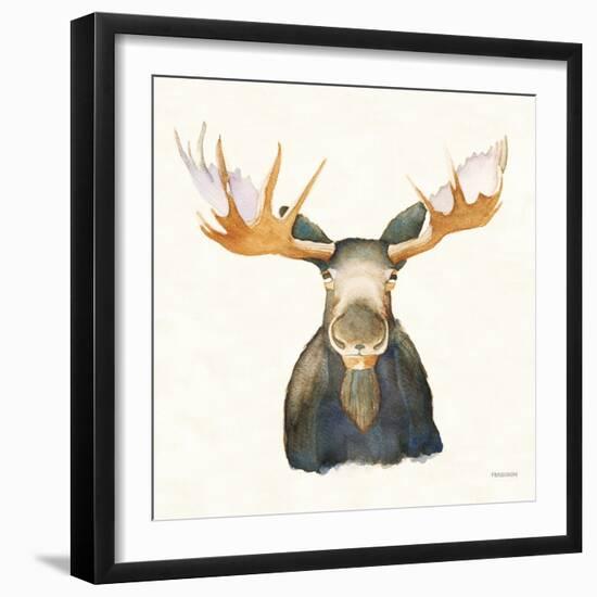 Moose on Cream-Kathy Ferguson-Framed Art Print