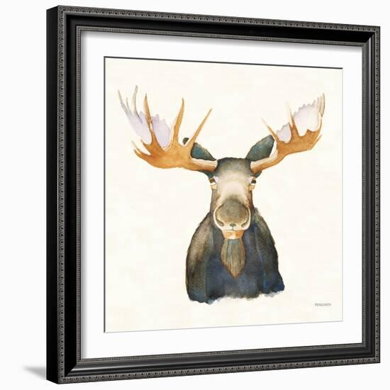 Moose on Cream-Kathy Ferguson-Framed Art Print