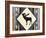 Moose Pattern Horizontal-Jace Grey-Framed Art Print