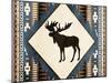 Moose Pattern Horizontal-Jace Grey-Mounted Art Print