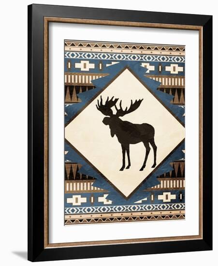 Moose Pattern-Jace Grey-Framed Art Print