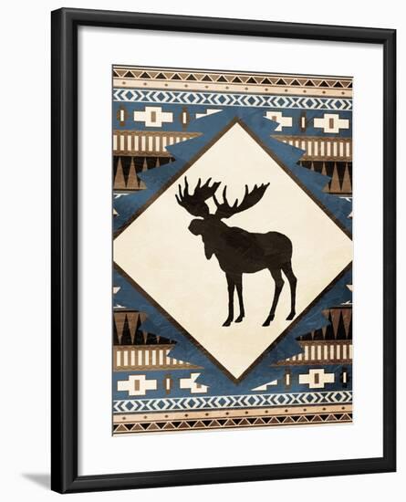 Moose Pattern-Jace Grey-Framed Art Print