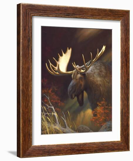 Moose Portrait-Leo Stans-Framed Art Print