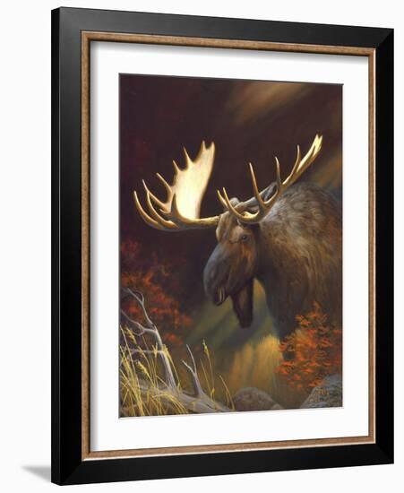 Moose Portrait-Leo Stans-Framed Art Print