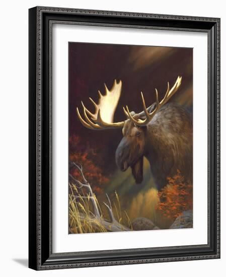 Moose Portrait-Leo Stans-Framed Art Print