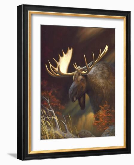 Moose Portrait-Leo Stans-Framed Art Print