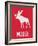 Moose Red-NaxArt-Framed Art Print