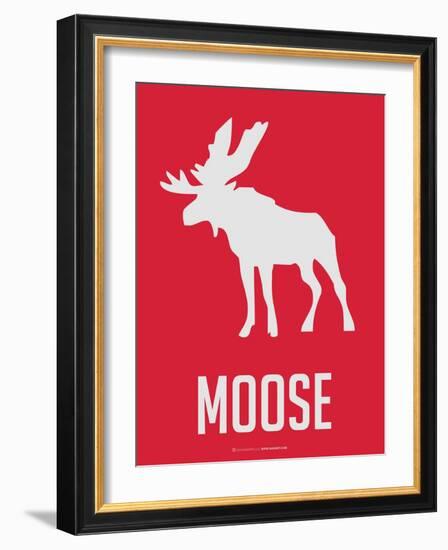 Moose Red-NaxArt-Framed Art Print