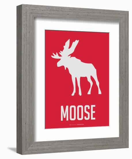 Moose Red-NaxArt-Framed Art Print