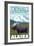 Moose Scene, Denali National Park, Alaska-Lantern Press-Framed Art Print