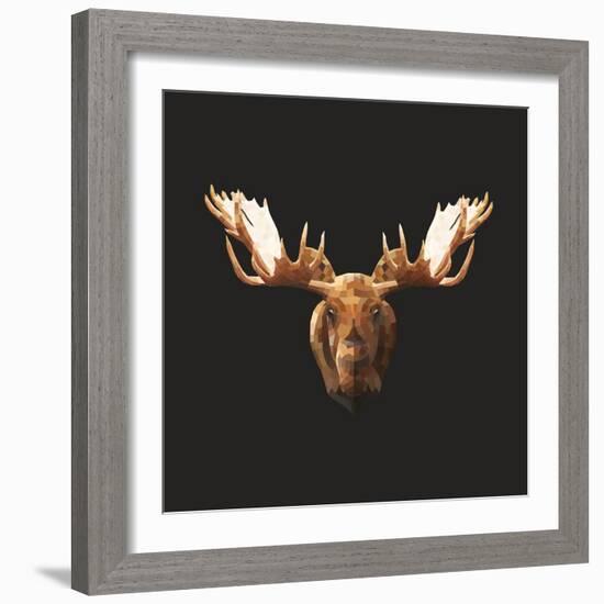 Moose-Lora Kroll-Framed Art Print