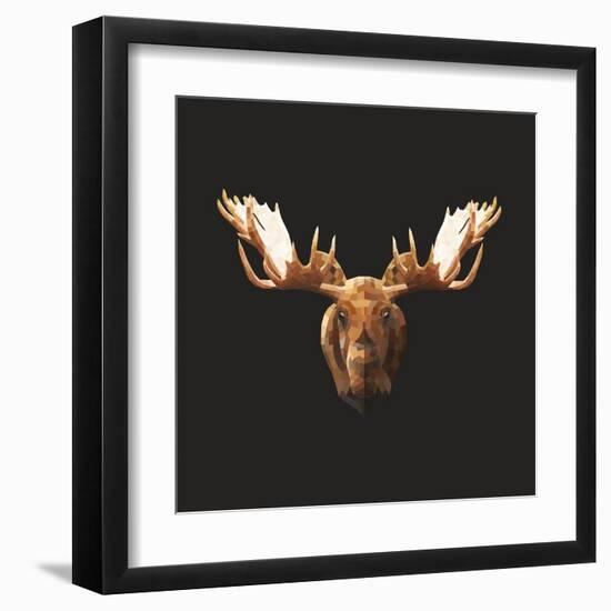 Moose-Lora Kroll-Framed Art Print