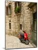 Moped in Alley, Sibenik, Croatia-Russell Young-Mounted Photographic Print