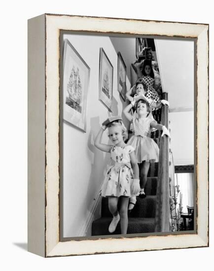 Moppets Charm School-Art Rickerby-Framed Premier Image Canvas