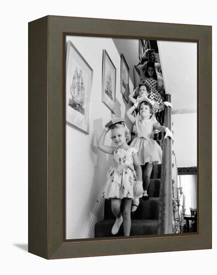 Moppets Charm School-Art Rickerby-Framed Premier Image Canvas