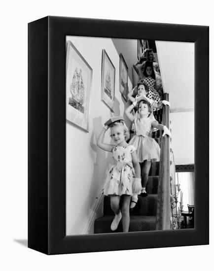 Moppets Charm School-Art Rickerby-Framed Premier Image Canvas