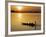 Mopti, at Sunset, a Boatman in a Pirogue Ferries Passengers across the Niger River to Mopti, Mali-Nigel Pavitt-Framed Photographic Print