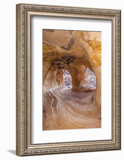 Moqui Cavern, Sandstone Erosion Cave, Near Kanab, Utah-Howie Garber-Framed Photographic Print