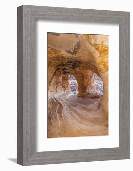 Moqui Cavern, Sandstone Erosion Cave, Near Kanab, Utah-Howie Garber-Framed Photographic Print