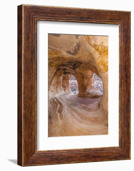 Moqui Cavern, Sandstone Erosion Cave, Near Kanab, Utah-Howie Garber-Framed Photographic Print