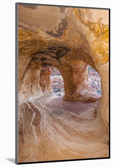 Moqui Cavern, Sandstone Erosion Cave, Near Kanab, Utah-Howie Garber-Mounted Photographic Print