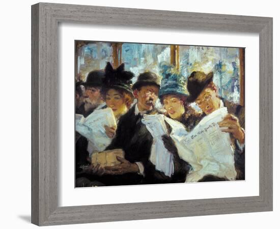 Mora: Morning News, C1912-Francis Luis Mora-Framed Giclee Print