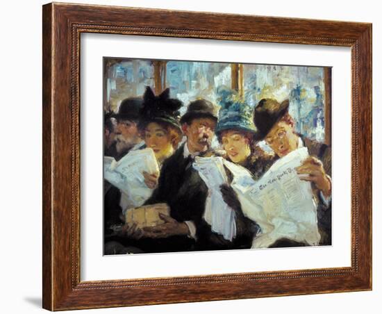 Mora: Morning News, C1912-Francis Luis Mora-Framed Giclee Print