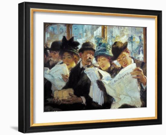 Mora: Morning News, C1912-Francis Luis Mora-Framed Giclee Print