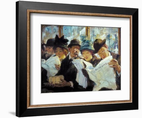 Mora: Morning News, C1912-Francis Luis Mora-Framed Premium Giclee Print