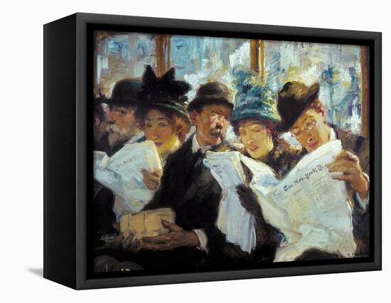 Mora: Morning News, C1912-Francis Luis Mora-Framed Premier Image Canvas