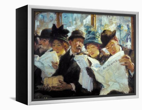 Mora: Morning News, C1912-Francis Luis Mora-Framed Premier Image Canvas