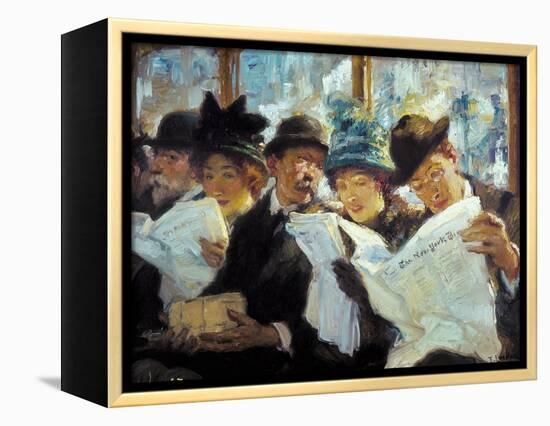 Mora: Morning News, C1912-Francis Luis Mora-Framed Premier Image Canvas