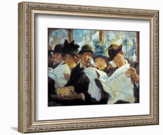 Mora: Morning News, C1912-Francis Luis Mora-Framed Giclee Print