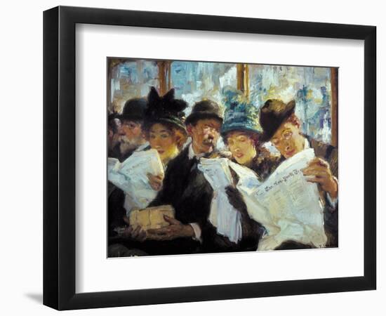 Mora: Morning News, C1912-Francis Luis Mora-Framed Giclee Print