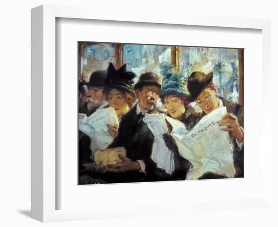 Mora: Morning News, C1912-Francis Luis Mora-Framed Giclee Print