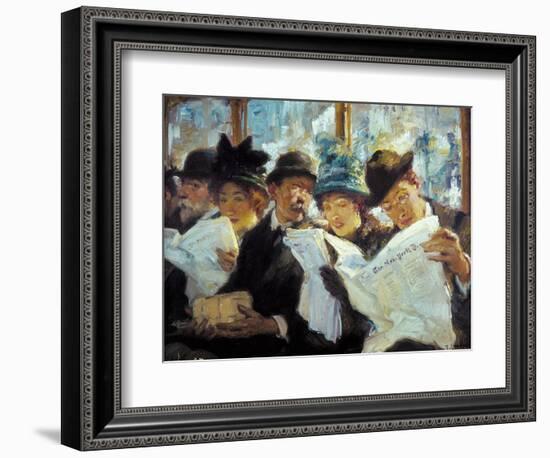 Mora: Morning News, C1912-Francis Luis Mora-Framed Giclee Print