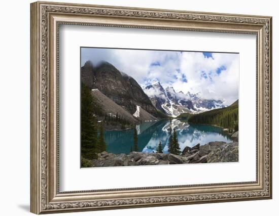 Moraine Lake, a Glacially-Fed Lake in Banff National Park, Alberta, Canada, Situated in the Valley-darrenmbaker-Framed Photographic Print