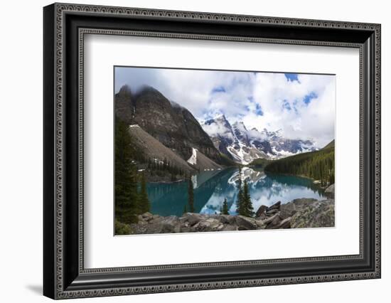 Moraine Lake, a Glacially-Fed Lake in Banff National Park, Alberta, Canada, Situated in the Valley-darrenmbaker-Framed Photographic Print