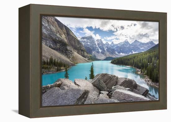 Moraine Lake and the Valley of the Ten Peaks, Banff National Park, UNESCO World Heritage Site, Cana-Frank Fell-Framed Premier Image Canvas