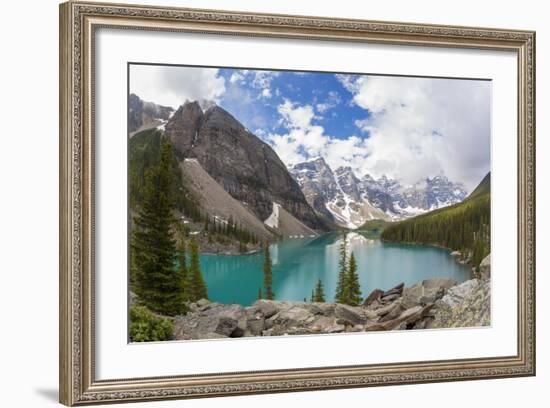 Moraine Lake and Valley of the Ten Peaks, Banff NP, Alberta, Canada-Peter Adams-Framed Photographic Print