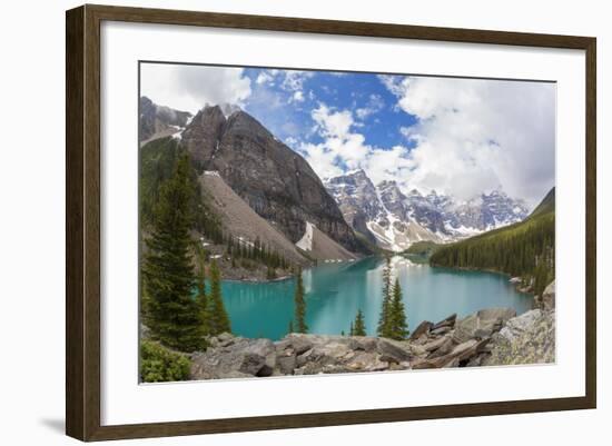Moraine Lake and Valley of the Ten Peaks, Banff NP, Alberta, Canada-Peter Adams-Framed Photographic Print