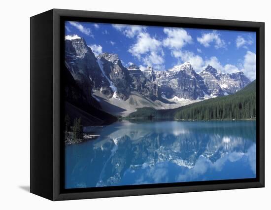 Moraine Lake in the Valley of Ten Peaks, Canada-Diane Johnson-Framed Premier Image Canvas