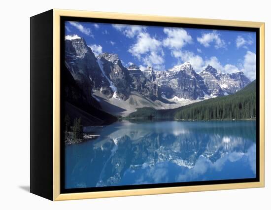 Moraine Lake in the Valley of Ten Peaks, Canada-Diane Johnson-Framed Premier Image Canvas