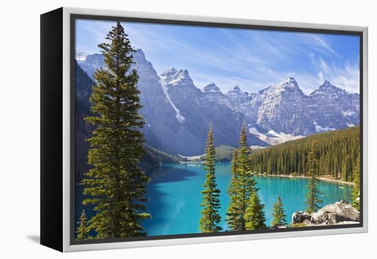 Moraine Lake in the Valley of the Ten Peaks-Neale Clark-Framed Premier Image Canvas