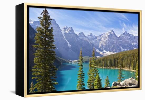 Moraine Lake in the Valley of the Ten Peaks-Neale Clark-Framed Premier Image Canvas