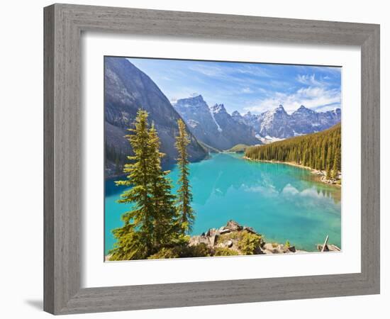 Moraine Lake in the Valley of the Ten Peaks-Neale Clark-Framed Photographic Print